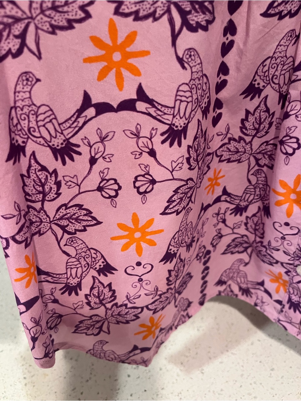 Oliphant Hummingbird Ruffle Blouse- XS - Picture 2 of 10